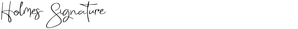 Holmes Signature