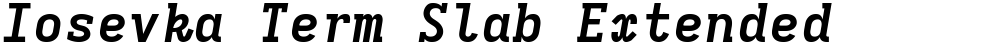 Iosevka Term Slab Extended