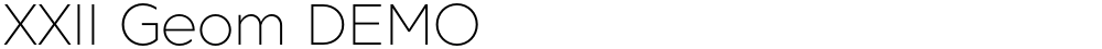 XXII Geom DEMO